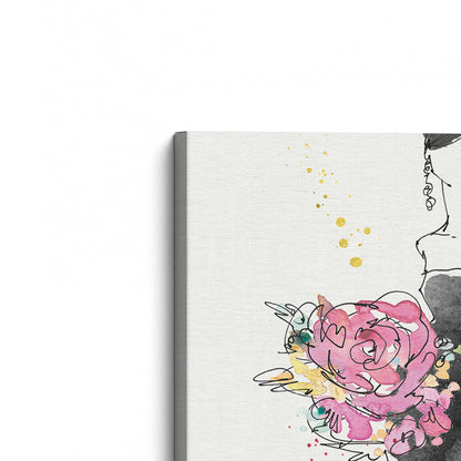 [Color:Stretched Canvas], Picture of the corner of the art