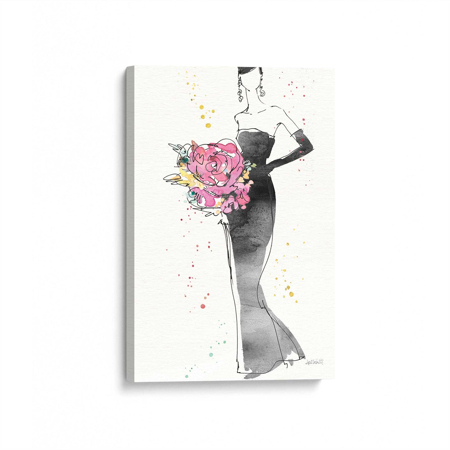 [Color:Stretched Canvas], Picture of art at an angle