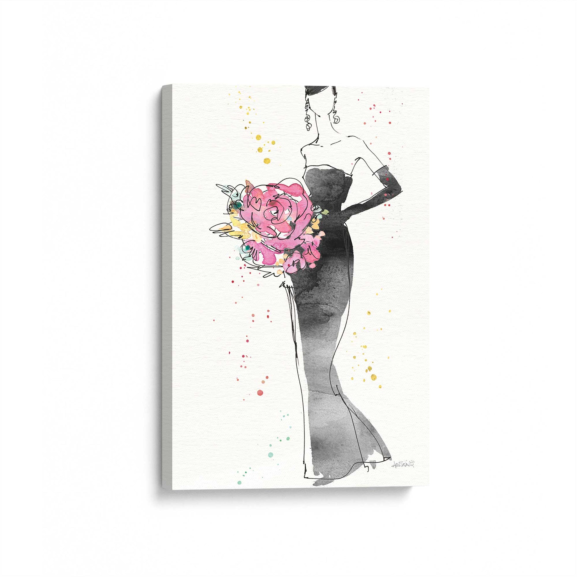 [Color:Stretched Canvas], Picture of art at an angle