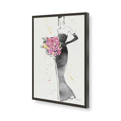 [Color:Satin Black], Picture of art in a Satin Black frame of the corner