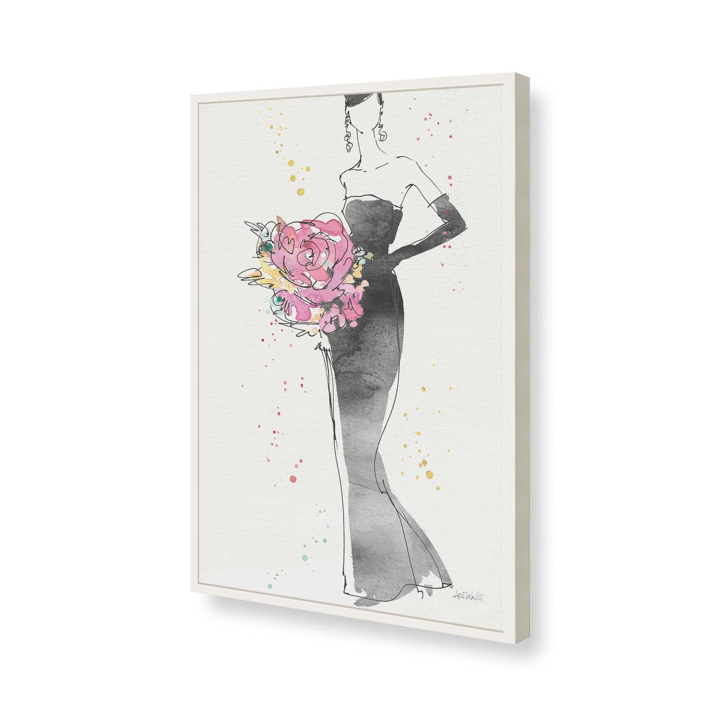 [Color:Opaque White], Picture of art in a Opaque White frame of the corner
