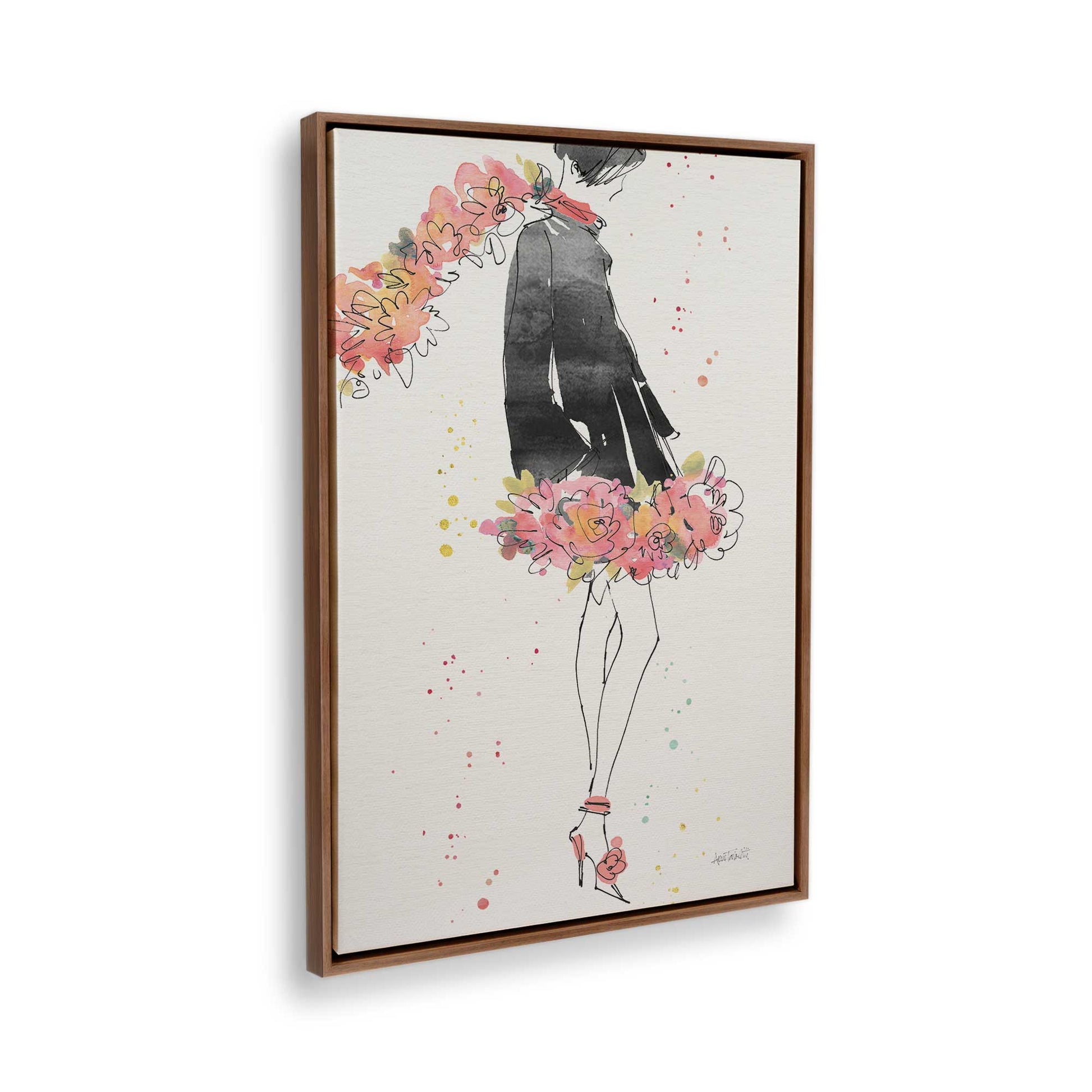 [Color:Walnut], Picture of the corner of the art