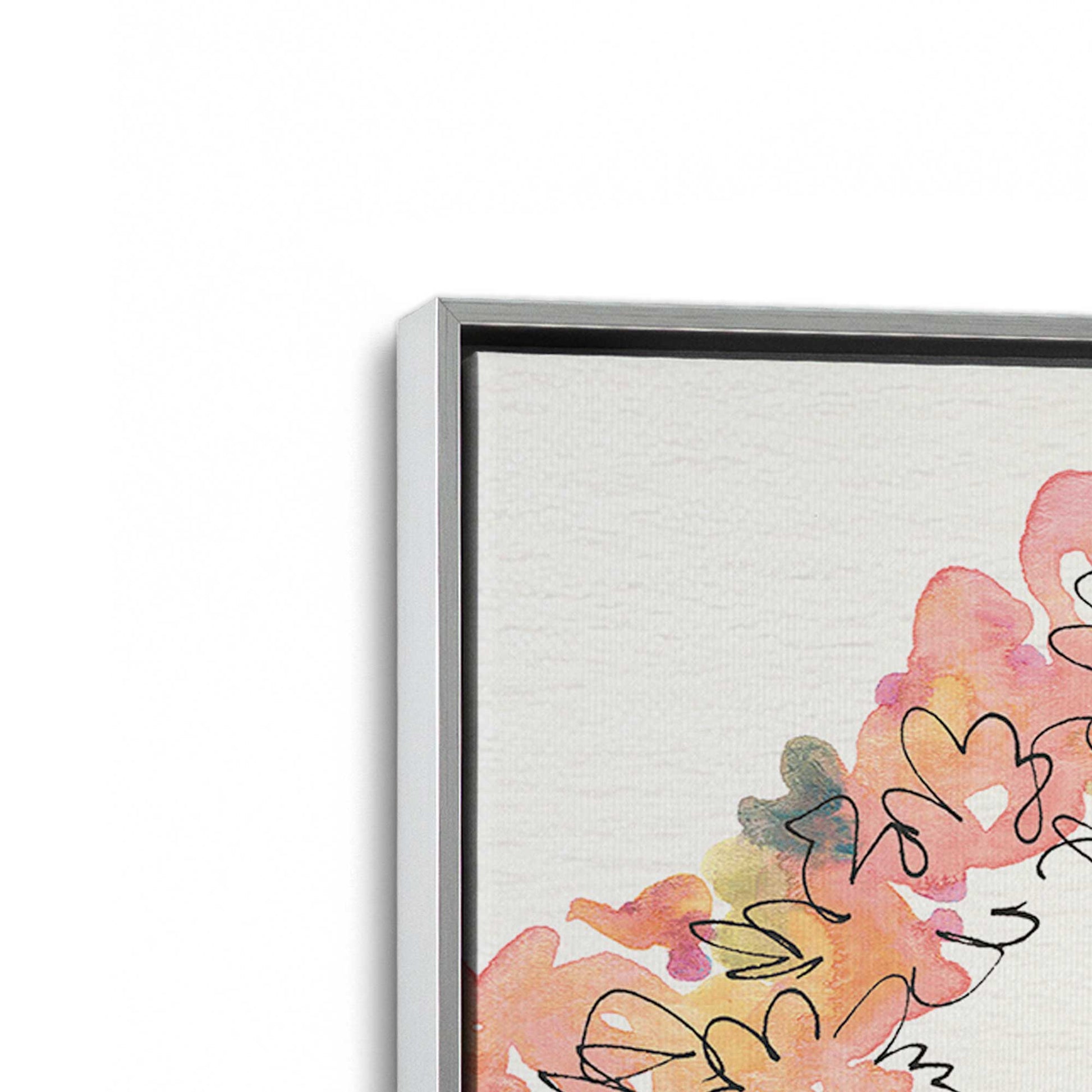 [Color:Polished Chrome], Picture of art in a Polished Chrome frame at an angle