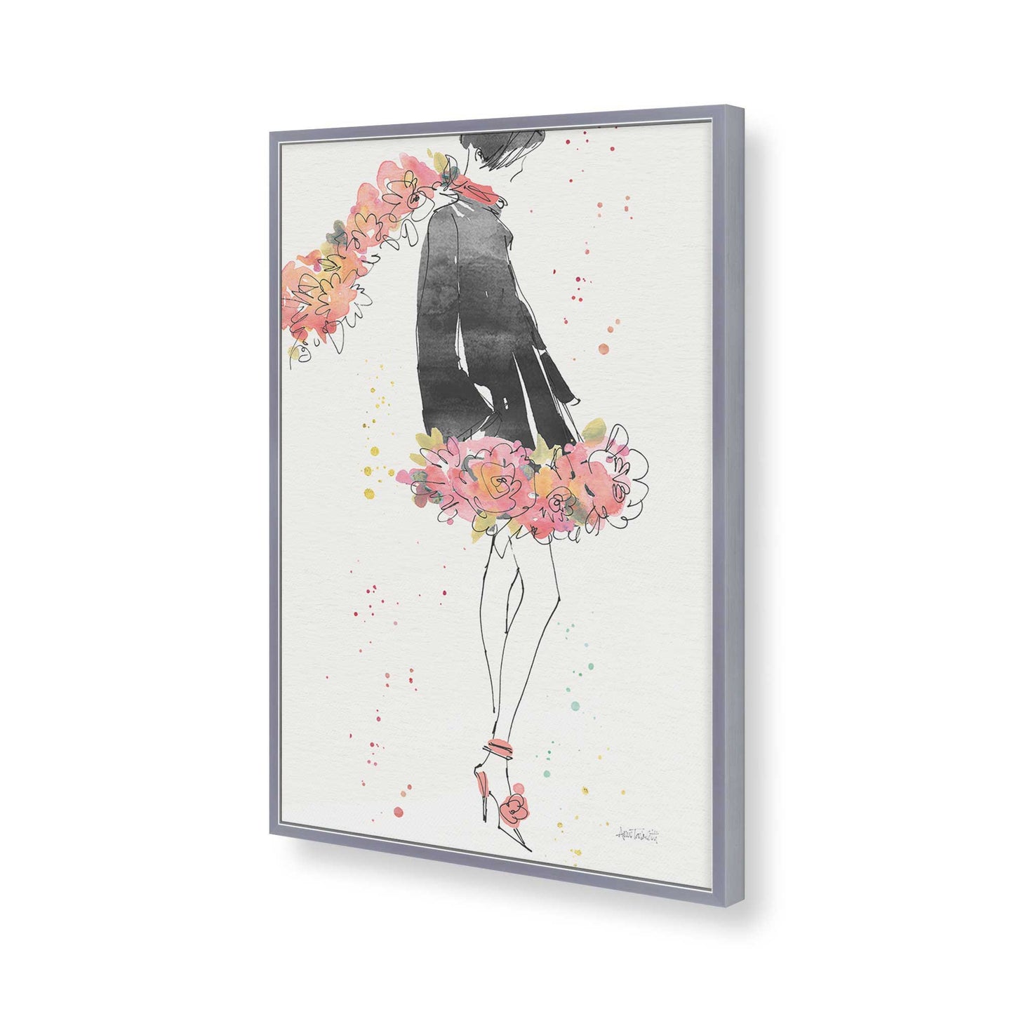 [Color:Polished Chrome], Picture of art in a Polished Chrome frame of the corner