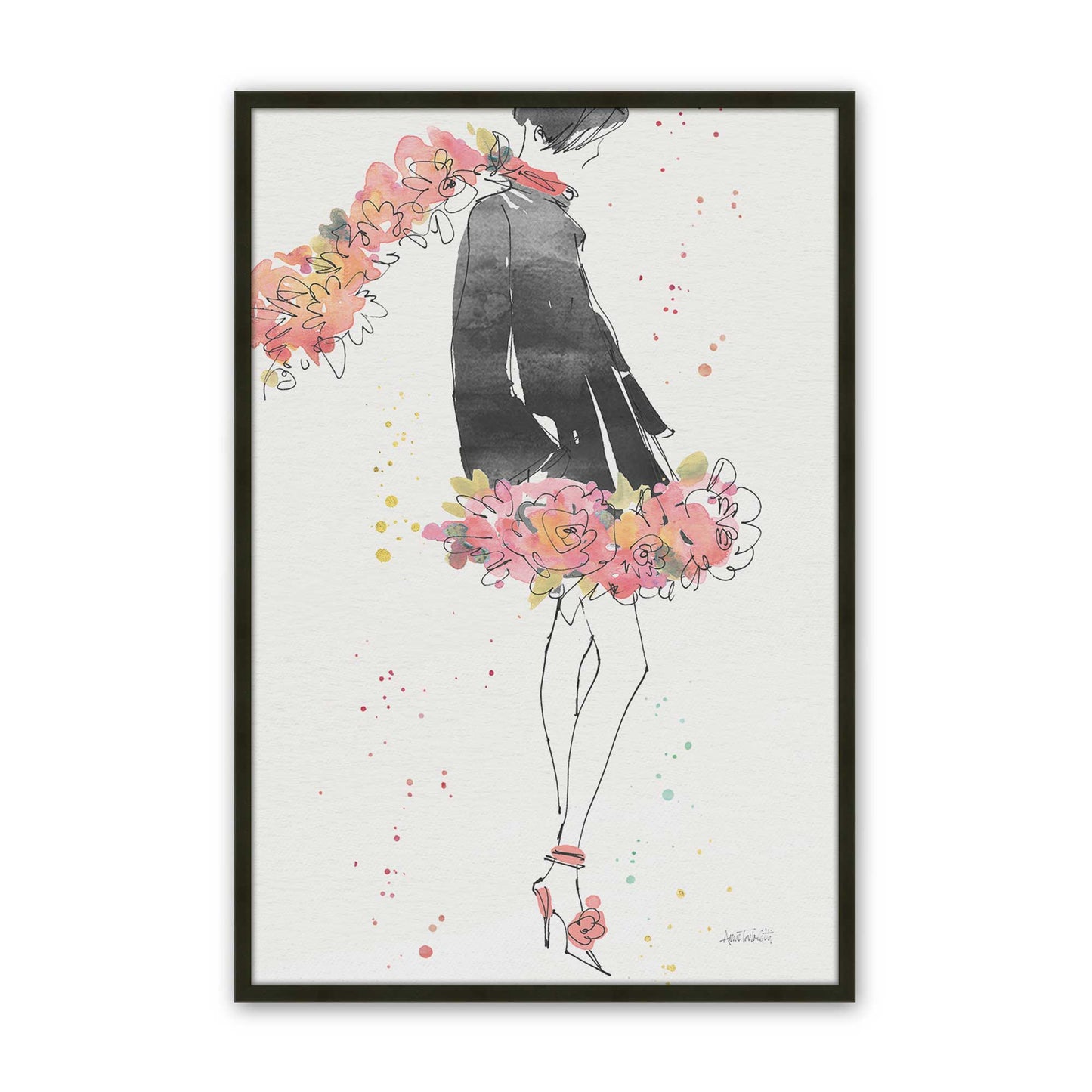 [Color:Satin Black], Picture of art in a Satin Black frame