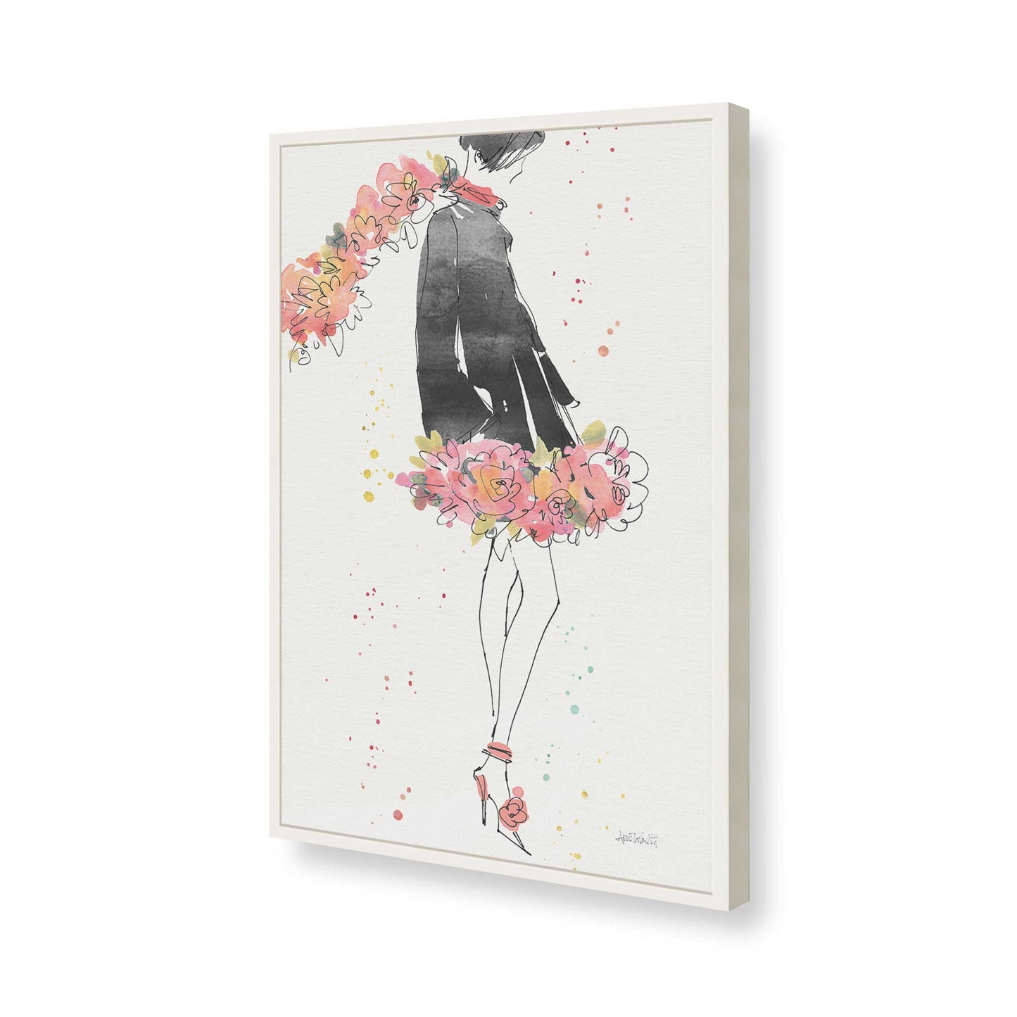 [Color:Opaque White], Picture of art in a Opaque White frame of the corner