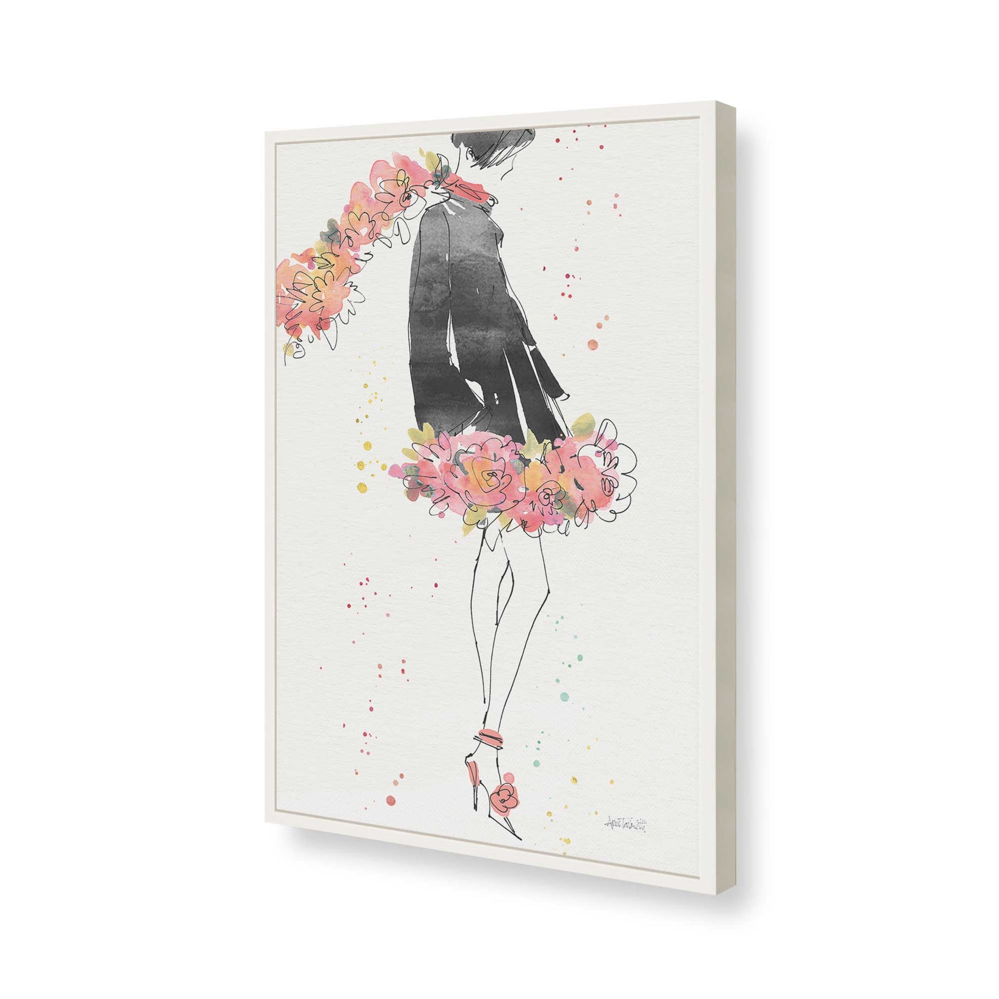 [Color:Opaque White], Picture of art in a Opaque White frame of the corner