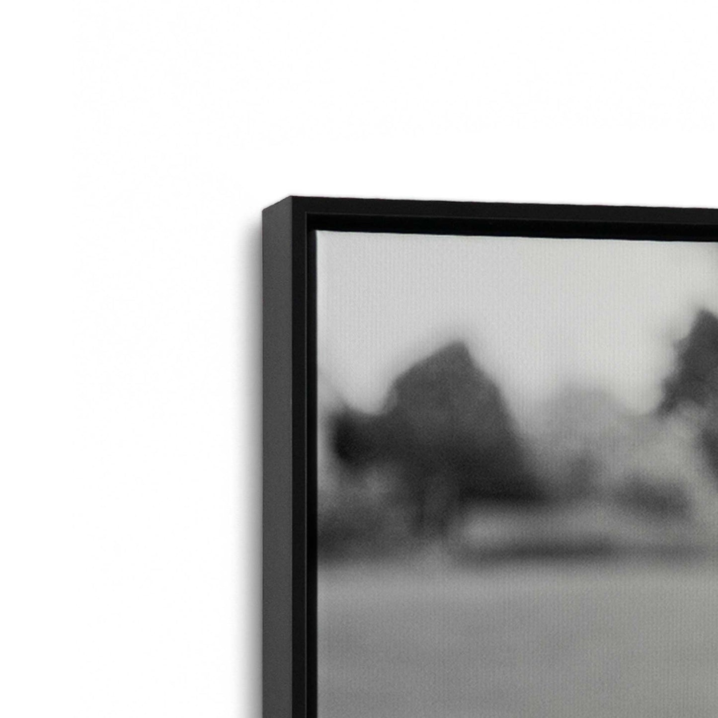 [Color:Satin Black], Picture of art in a Satin Black frame at an angle