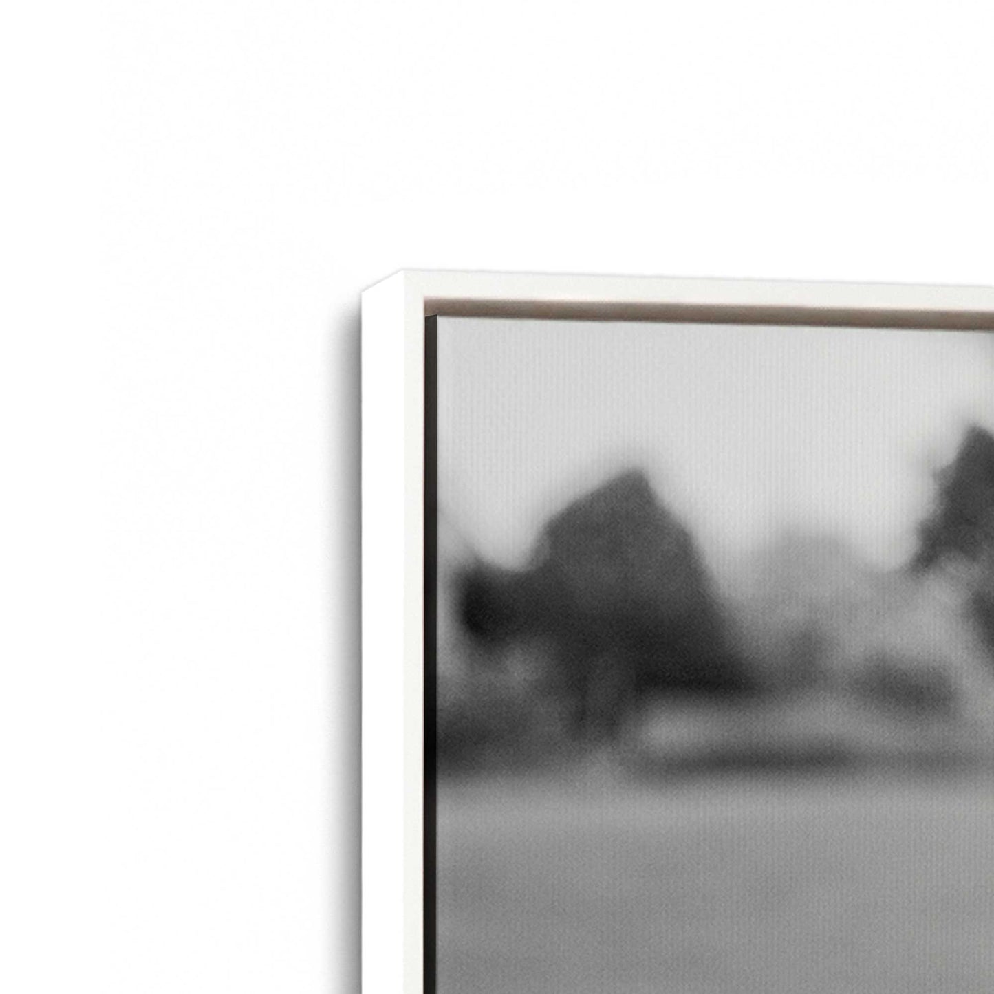 [Color:Opaque White], Picture of art in a White frame at an angle