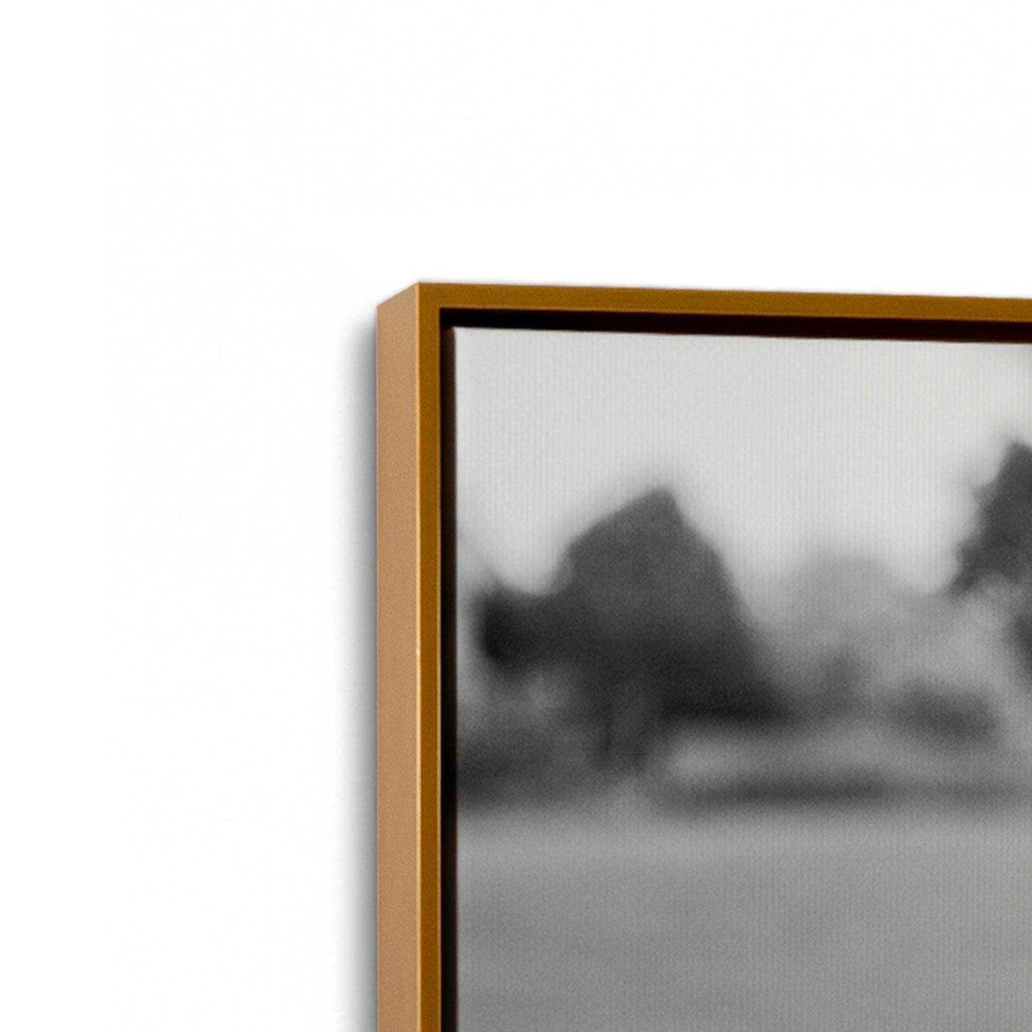 [Color:Polished Gold], Picture of art in a Polished Gold frame at an angle