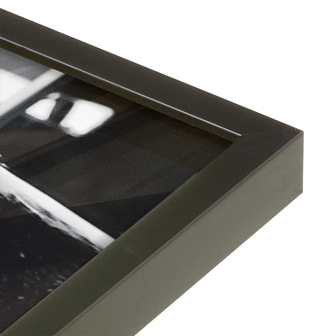 [Color:Satin Black], Picture of art in a Satin Black frame at an angle