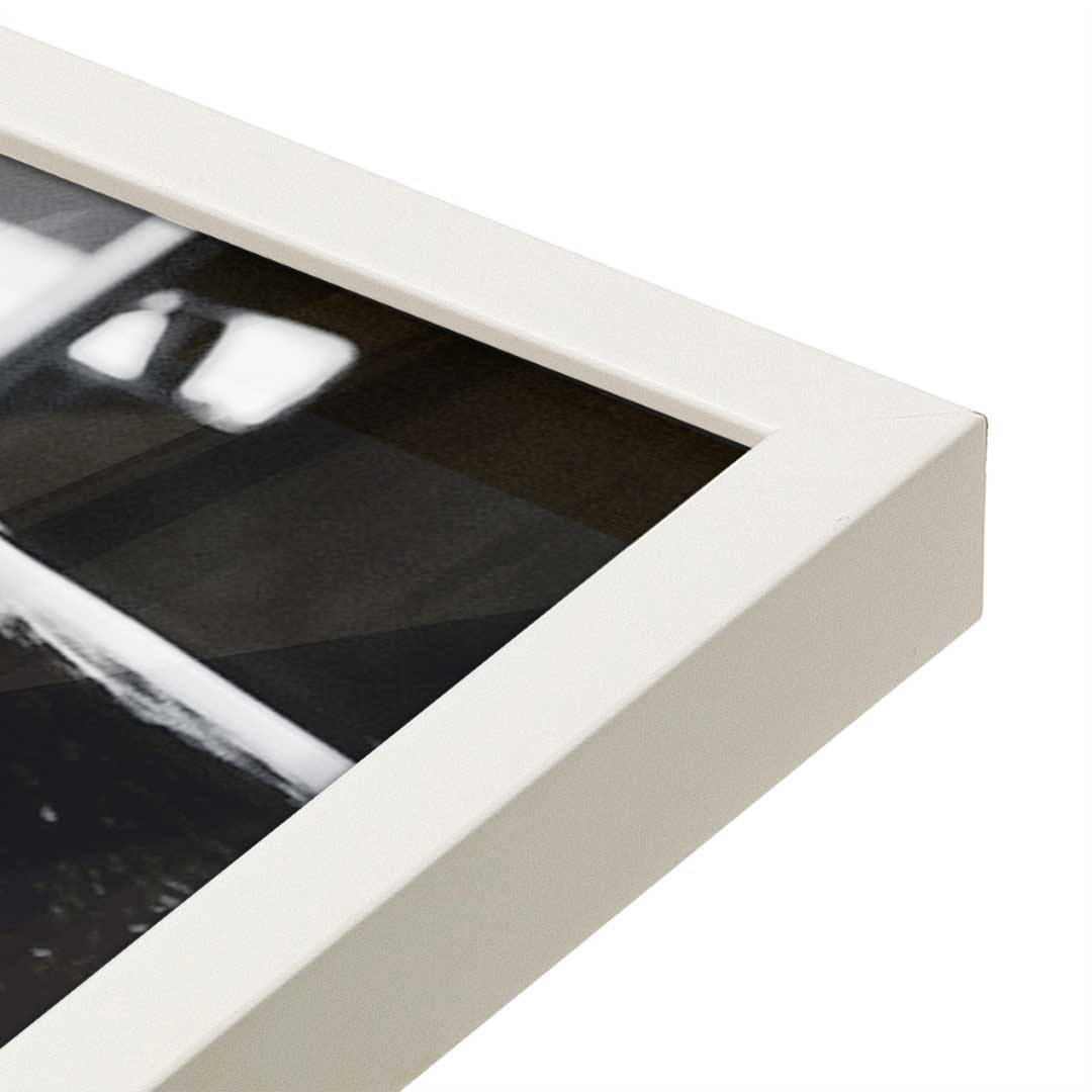 [Color:Opaque White], Picture of art in a Opaque White frame at an angle