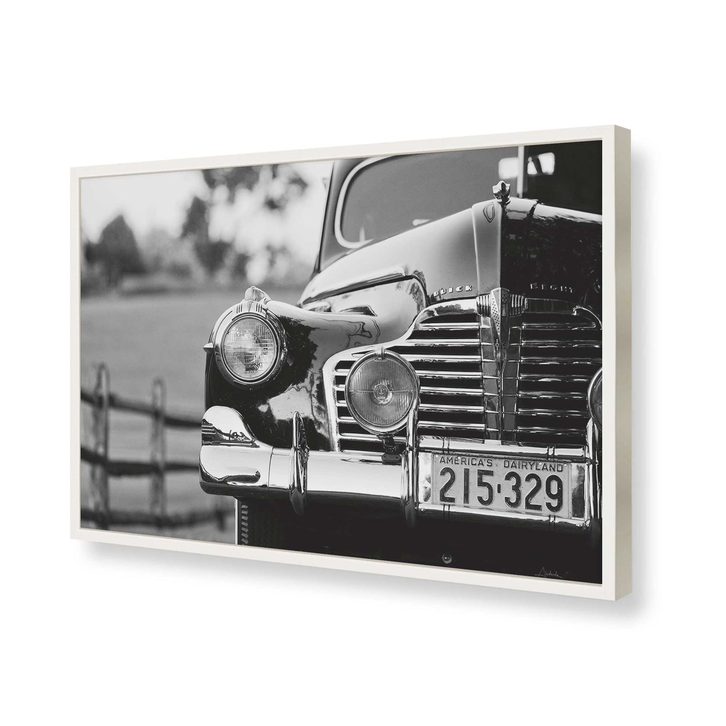 [Color:Opaque White], Picture of art in a Opaque White frame of the corner