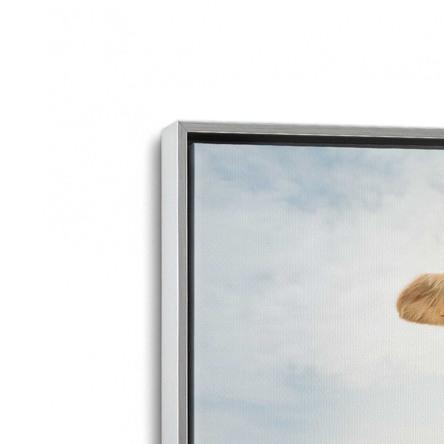 [Color:Polished Chrome], Picture of art in a Polished Chrome frame at an angle