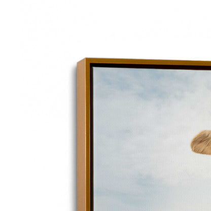 [Color:Polished Gold], Picture of art in a Polished Gold frame at an angle