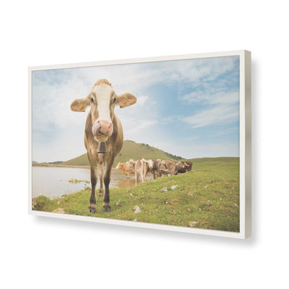 [Color:Opaque White], Picture of art in a Opaque White frame of the corner