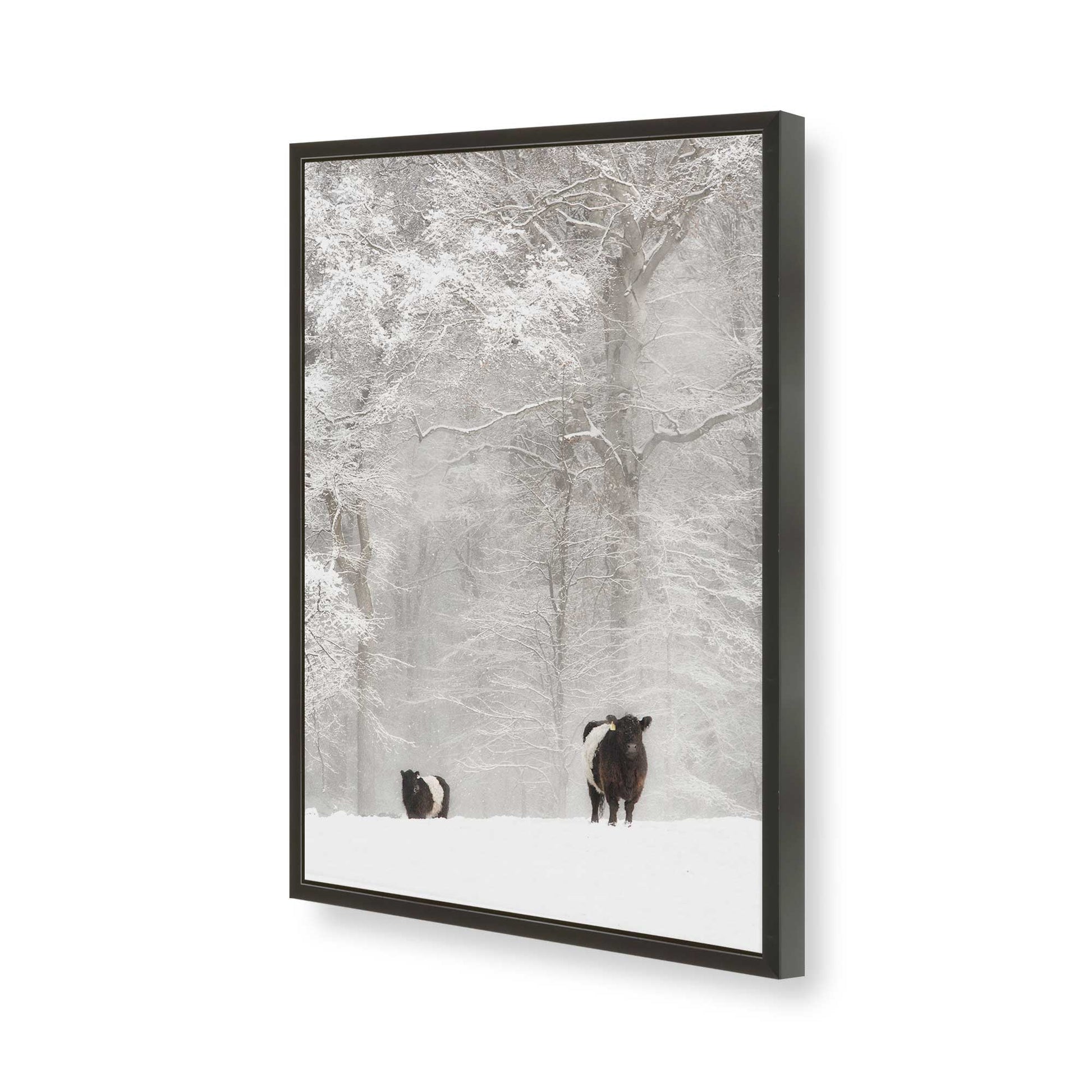 [Color:Satin Black], Picture of art in a Satin Black frame of the corner