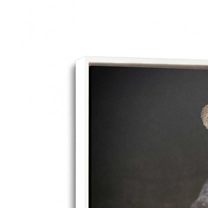 [Color:Opaque White], Picture of art in a White frame at an angle