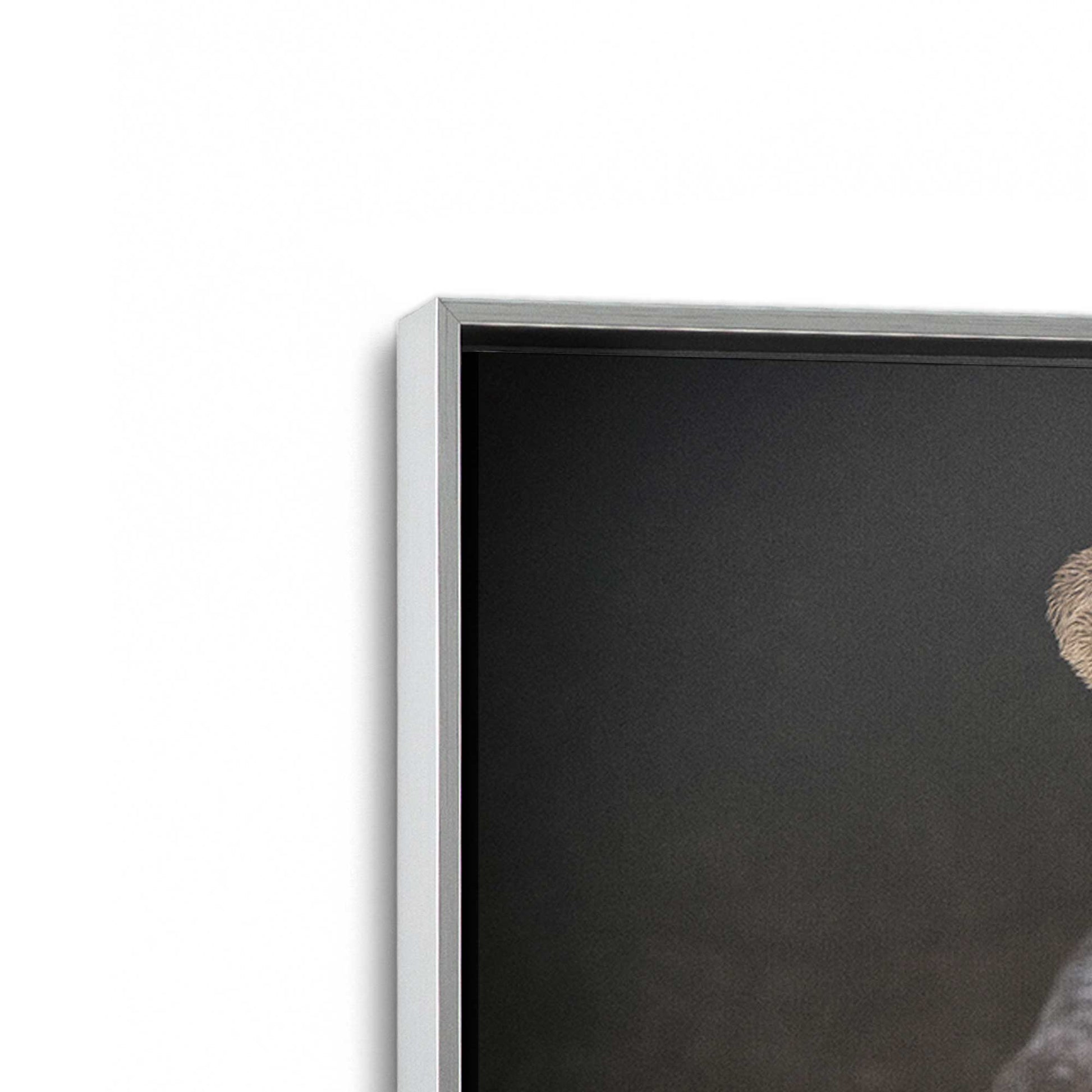 [Color:Polished Chrome], Picture of art in a Polished Chrome frame at an angle