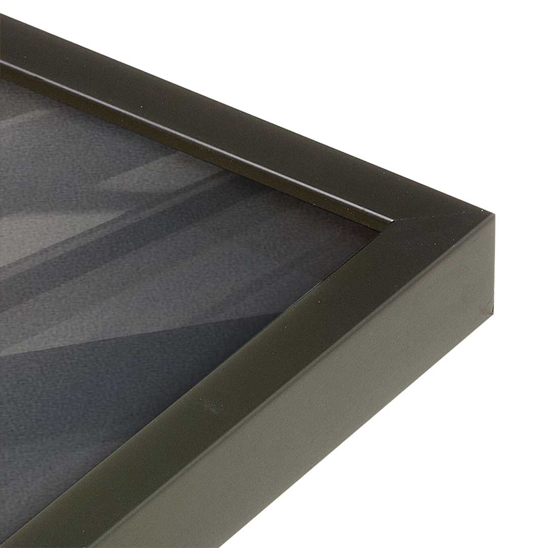 [Color:Satin Black], Picture of art in a Satin Black frame at an angle