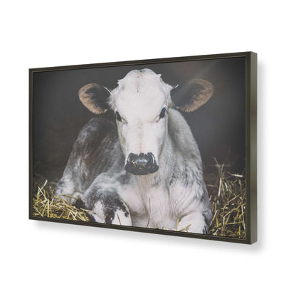 [Color:Satin Black], Picture of art in a Satin Black frame of the corner