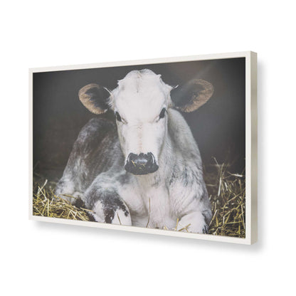 [Color:Opaque White], Picture of art in a Opaque White frame of the corner