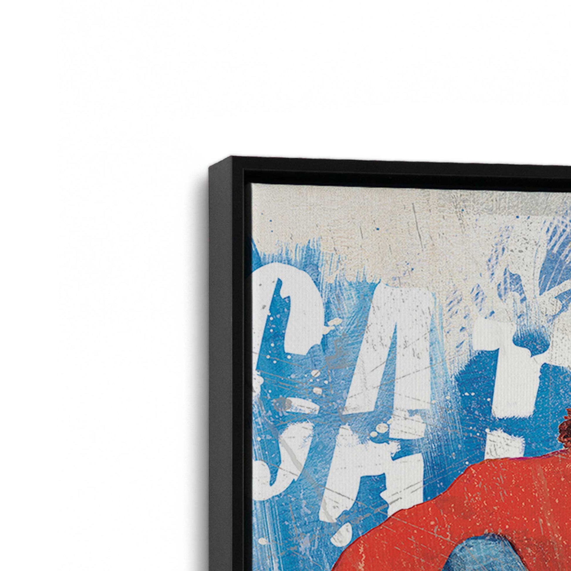 [Color:Satin Black], Picture of art in a Satin Black frame at an angle