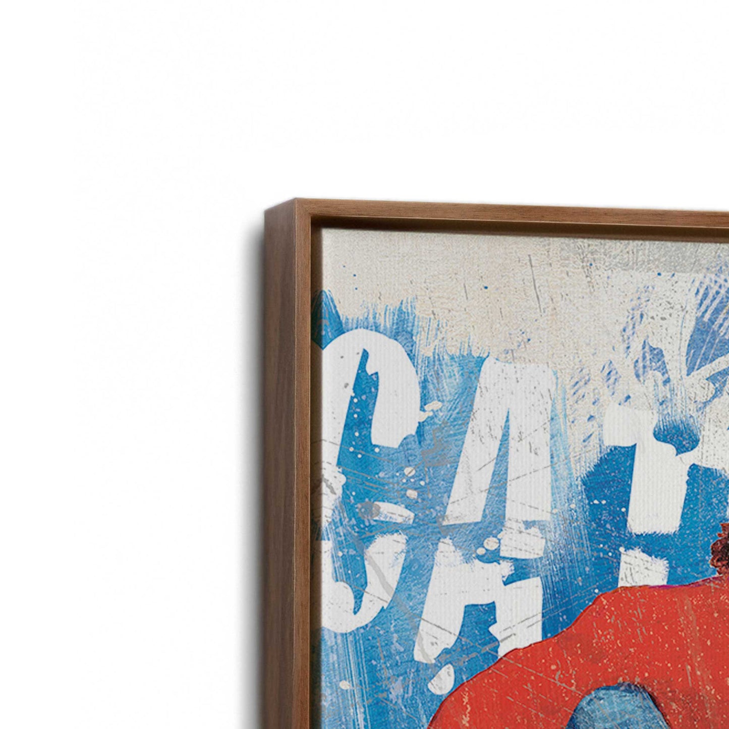 [Color:Walnut], Picture of art in a Walnut frame at an angle