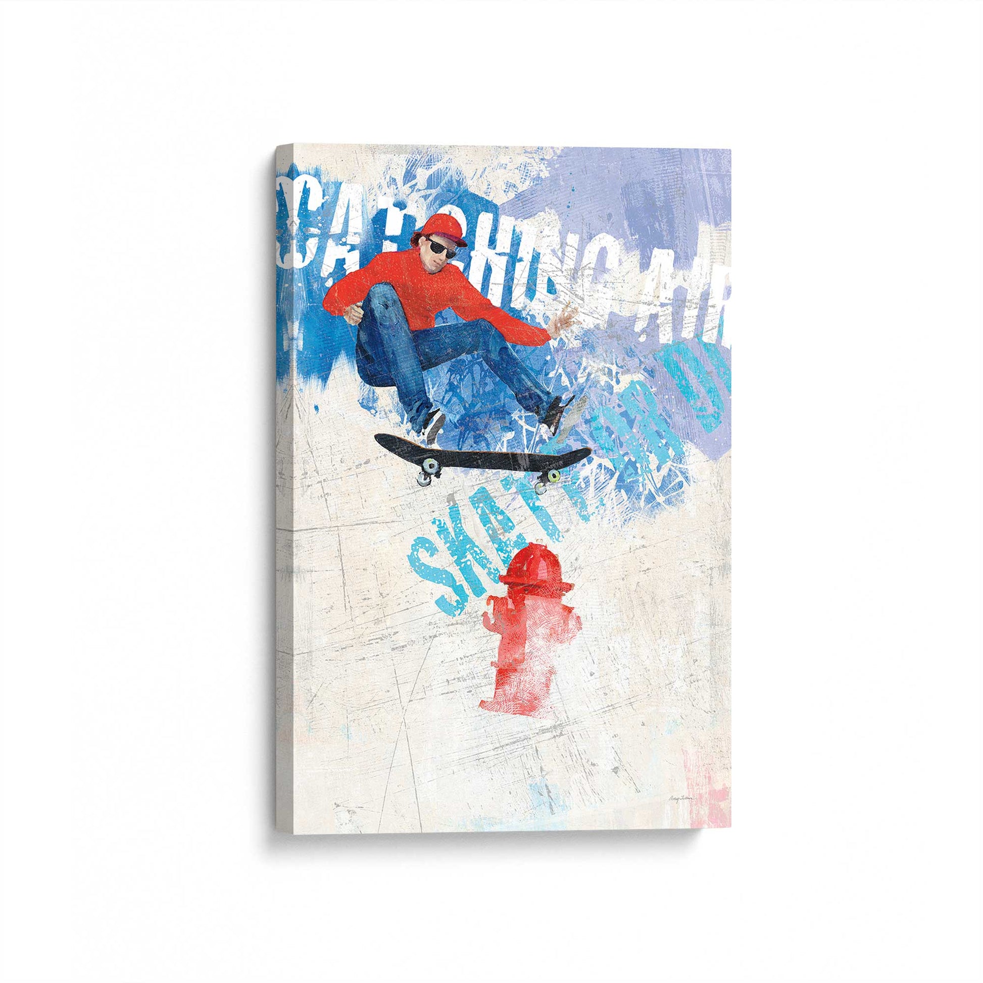 [Color:Stretched Canvas], Picture of art at an angle