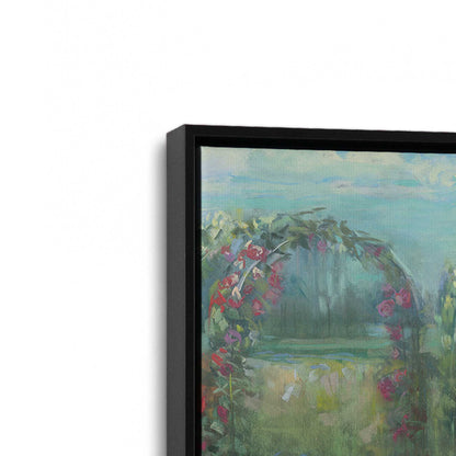 [Color:Satin Black], Picture of art in a Satin Black frame at an angle