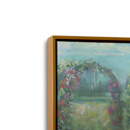 [Color:Polished Gold], Picture of art in a Polished Gold frame at an angle