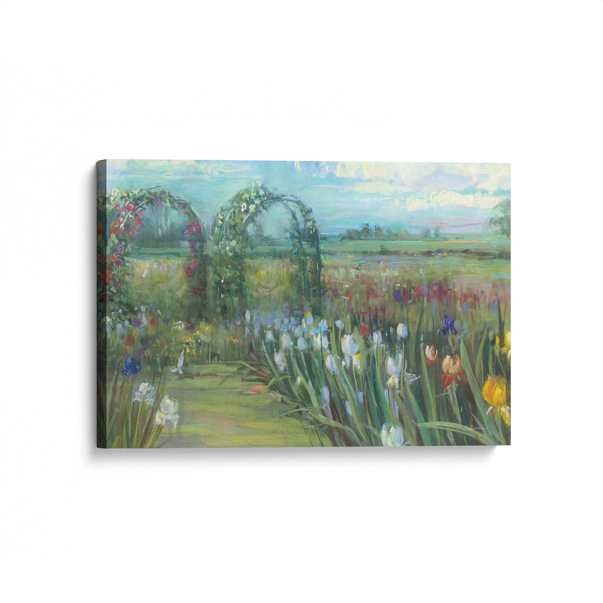 [Color:Stretched Canvas], Picture of art at an angle