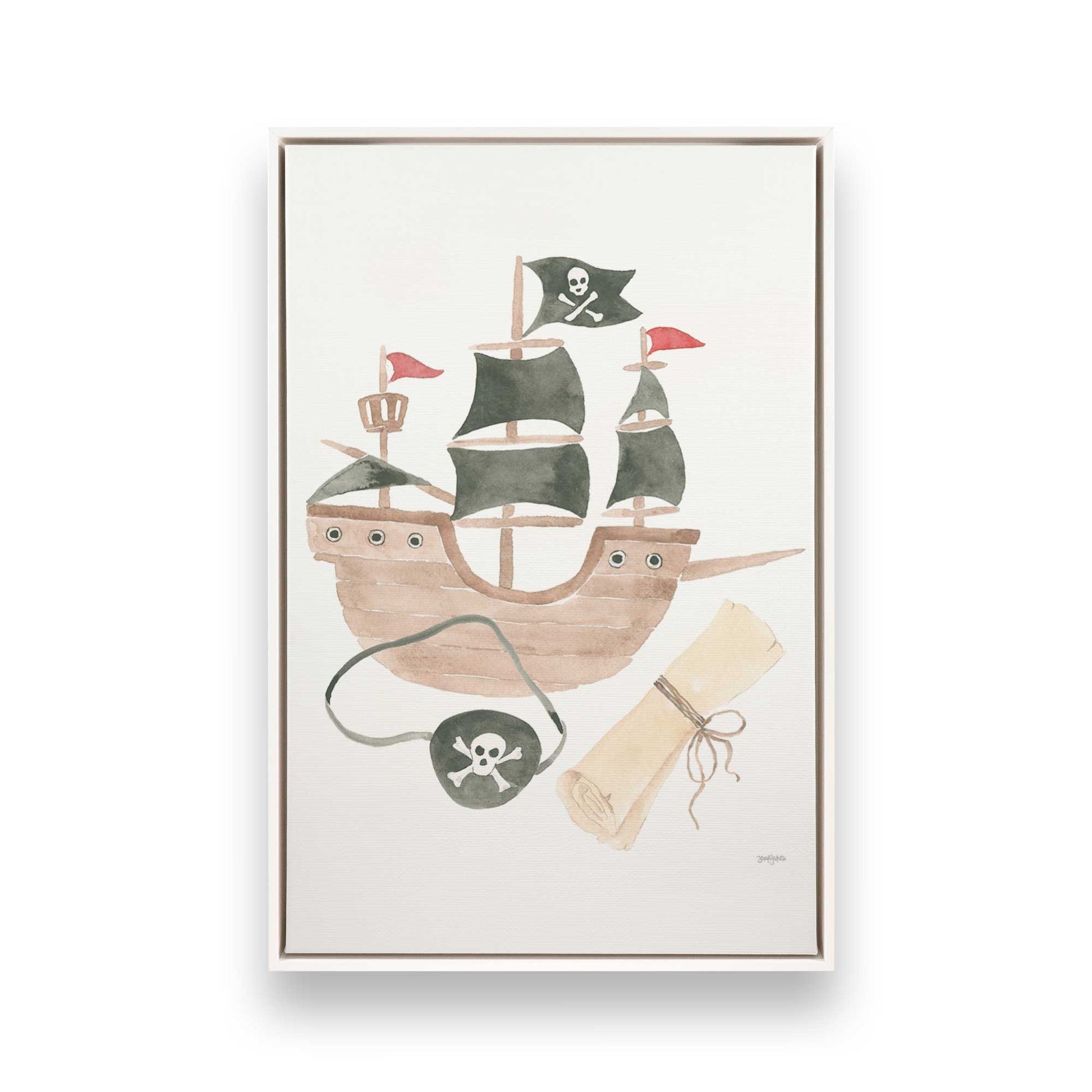 [Color:Opaque White], Picture of art in a White frame