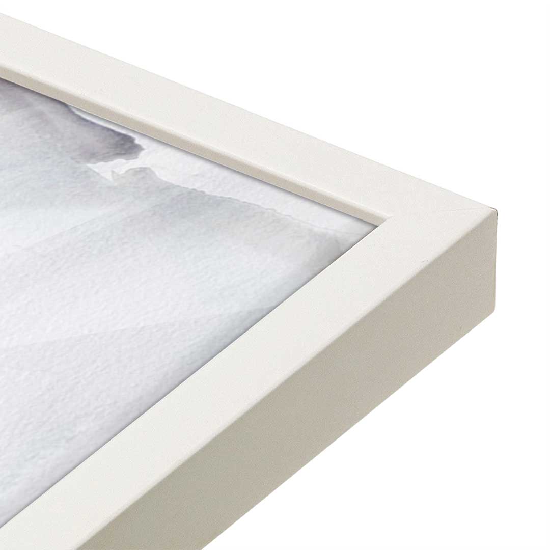 [Color:Opaque White], Picture of art in a Opaque White frame at an angle