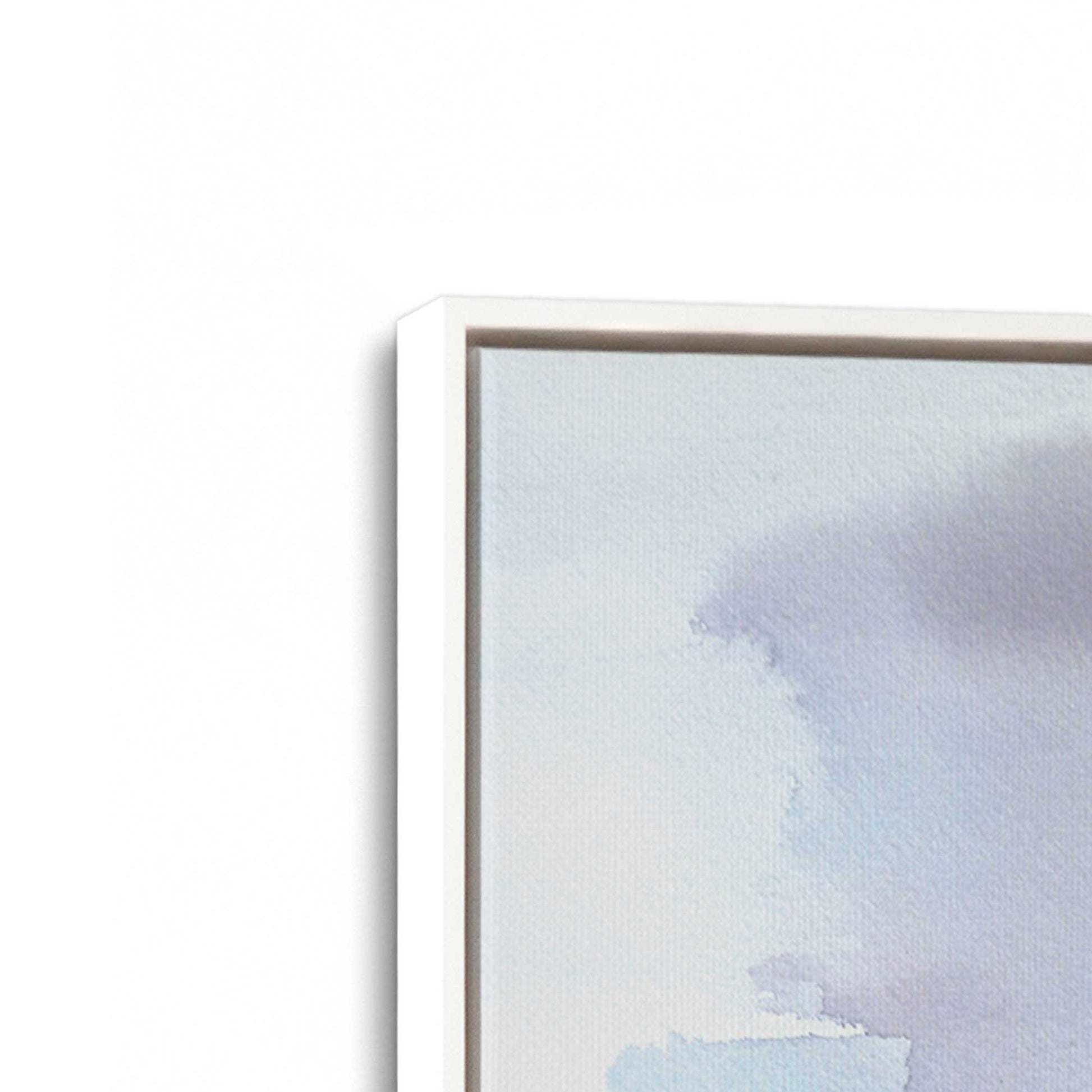 [Color:Opaque White], Picture of art in a White frame at an angle