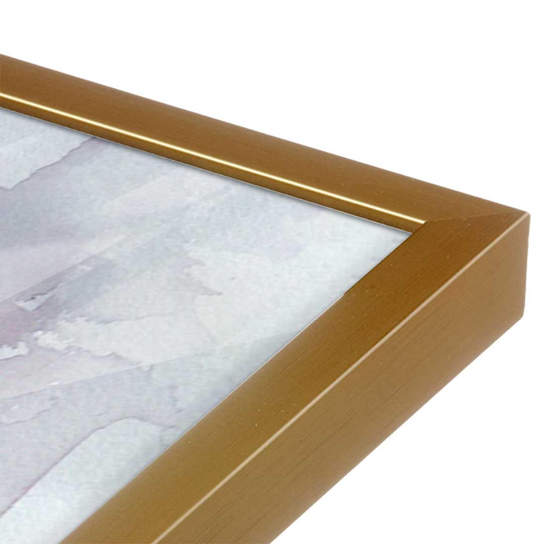 [Color:Polished Gold], Picture of art in a Polished Gold frame at an angle