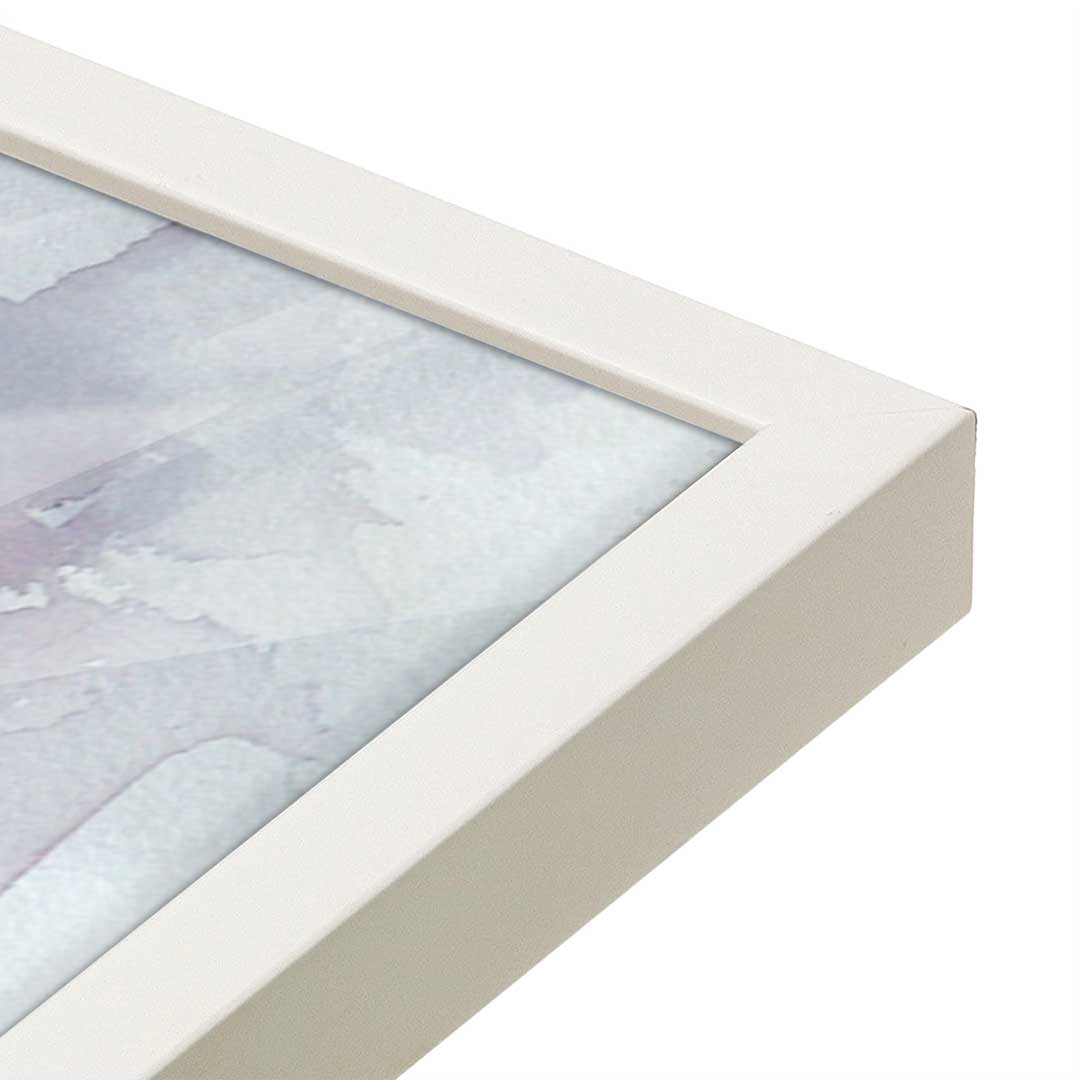 [Color:Opaque White], Picture of art in a Opaque White frame at an angle