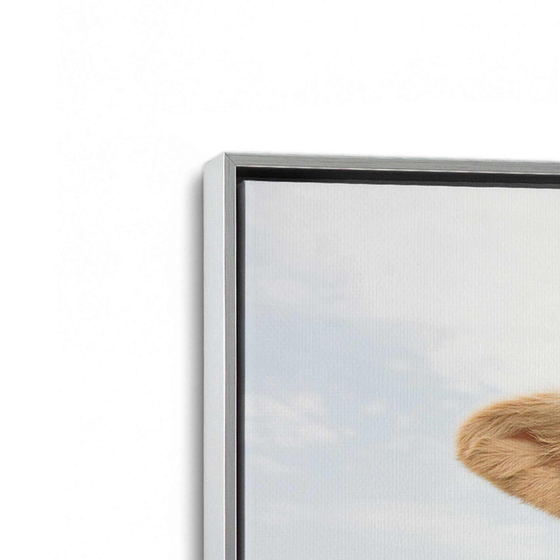 [Color:Polished Chrome], Picture of art in a Polished Chrome frame at an angle