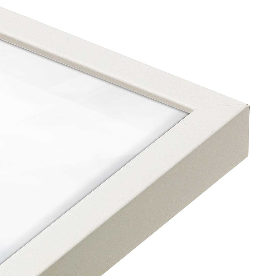 [Color:Opaque White], Picture of art in a Opaque White frame at an angle
