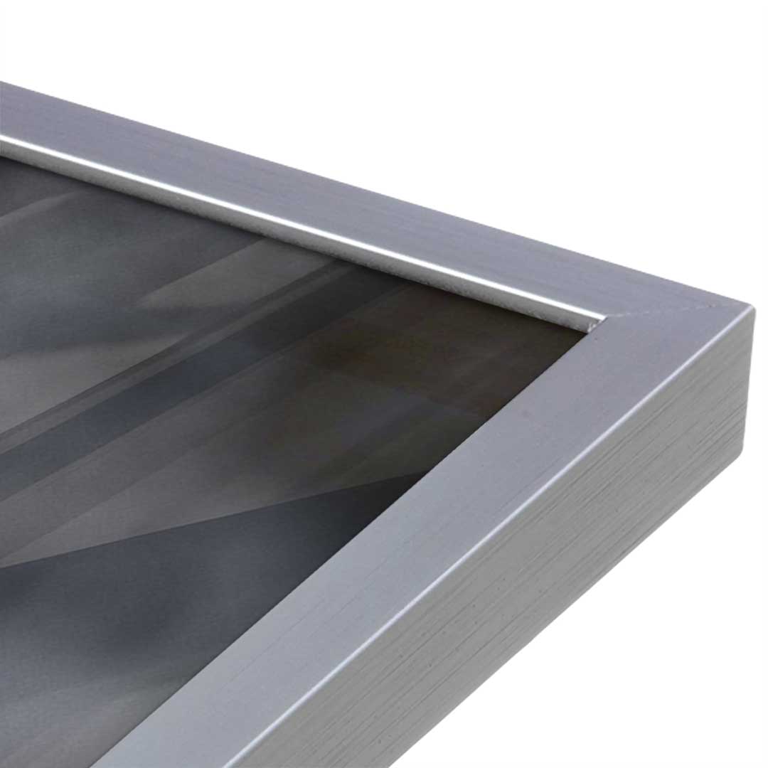[Color:Polished Chrome], Picture of art in a Polished Chrome frame at an angle