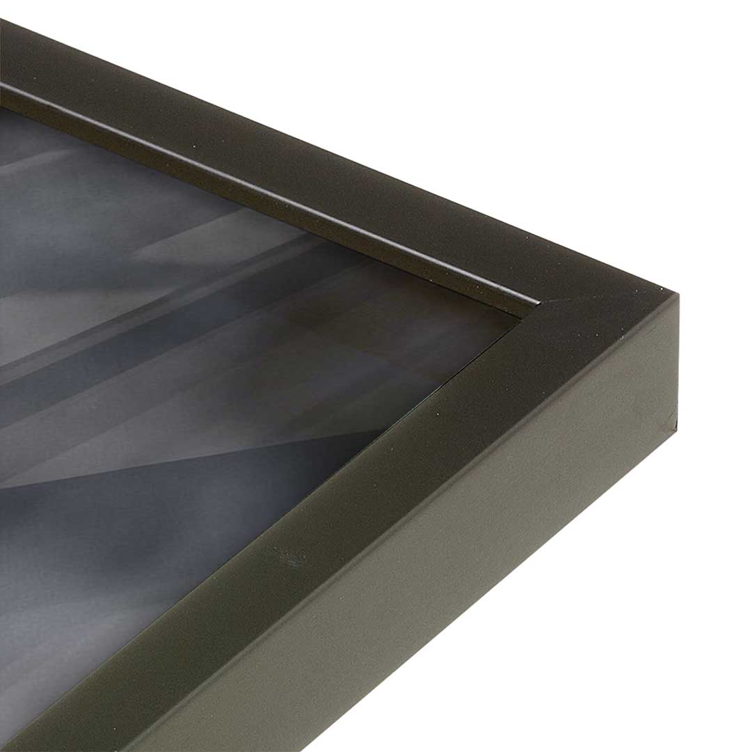 [Color:Satin Black], Picture of art in a Satin Black frame at an angle