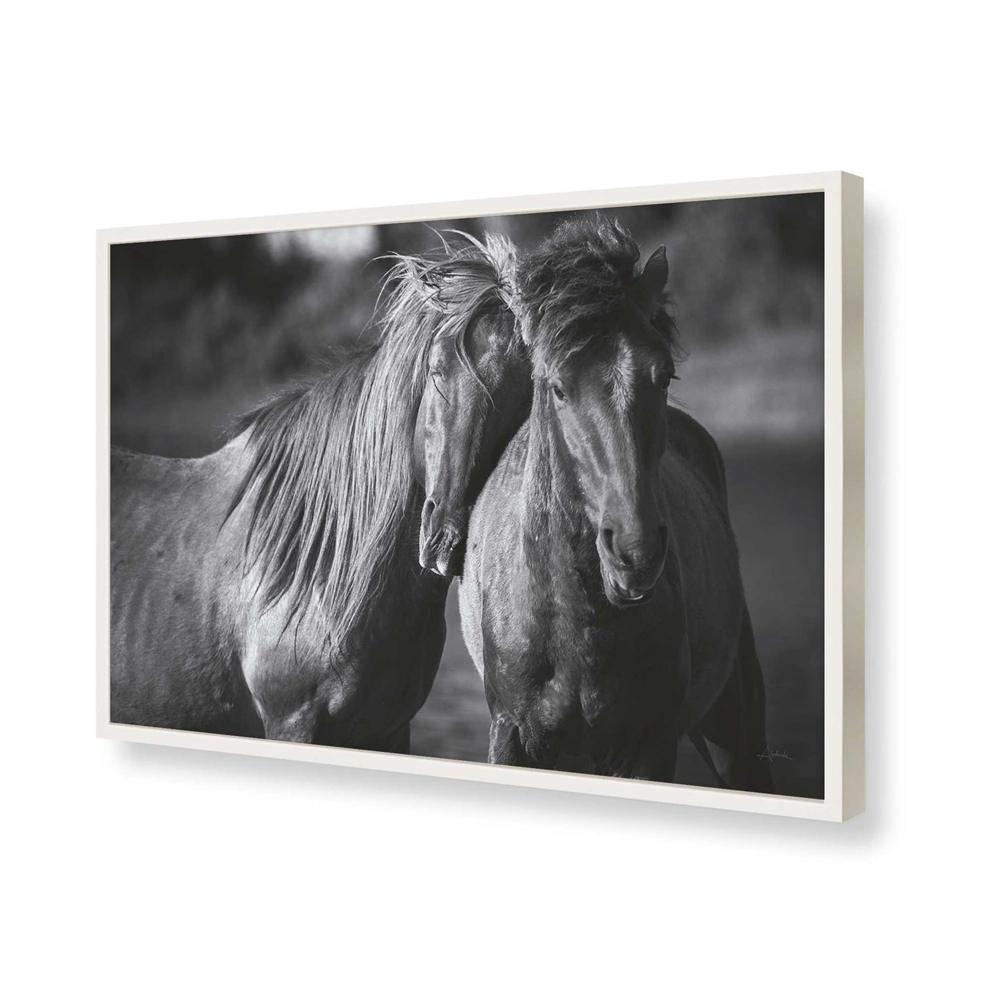 [Color:Opaque White], Picture of art in a Opaque White frame of the corner