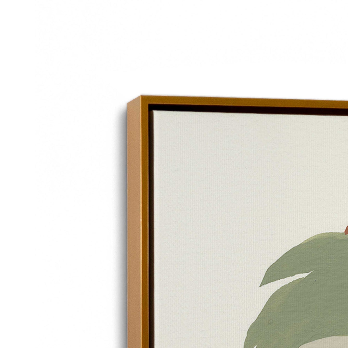 [Color:Polished Gold], Picture of art in a Polished Gold frame at an angle
