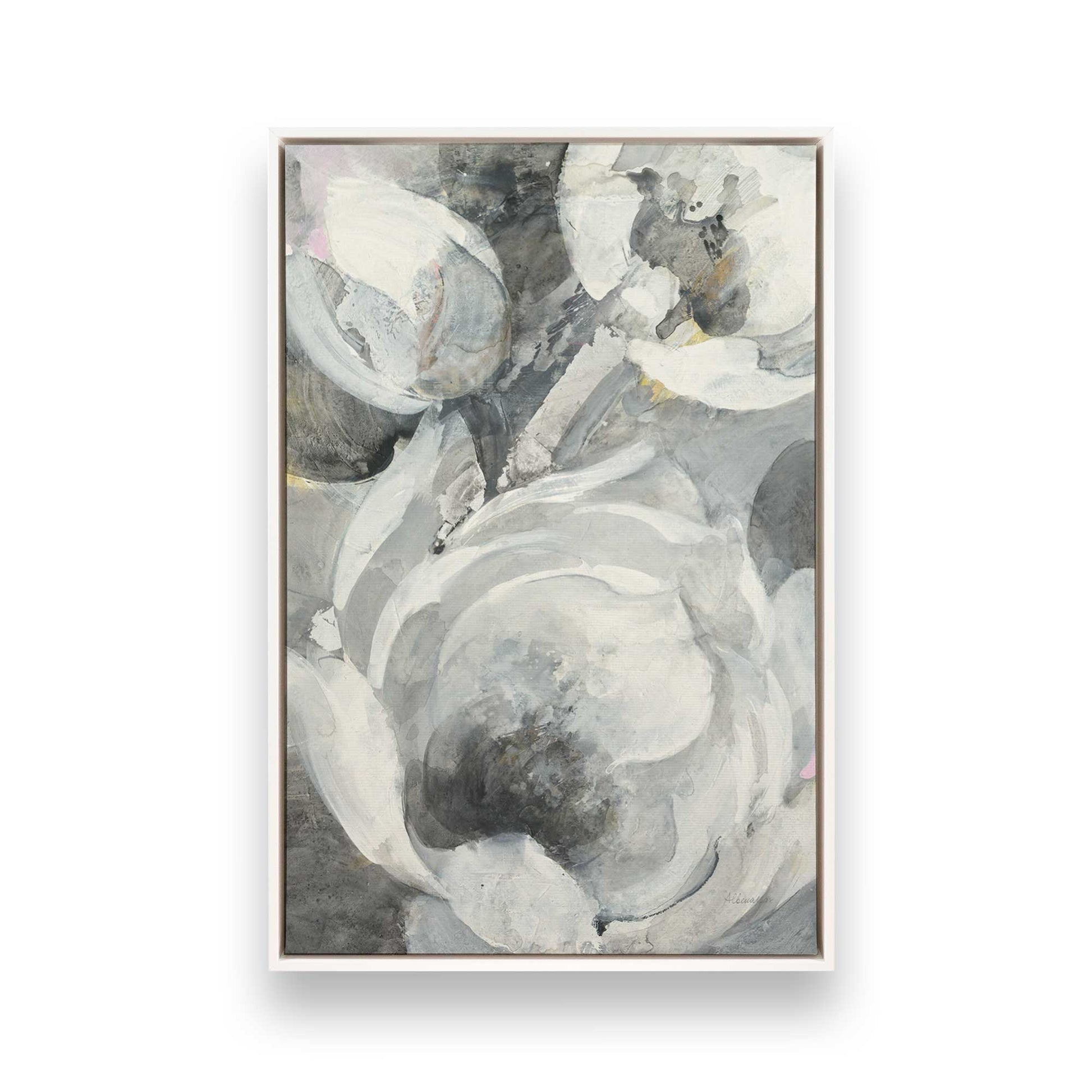 [Color:Opaque White], Picture of art in a White frame