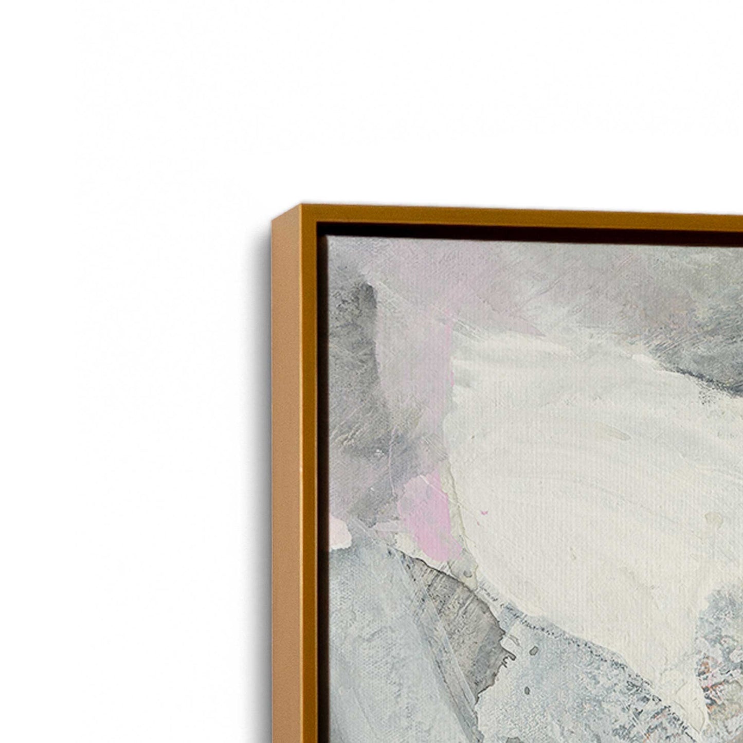 [Color:Polished Gold], Picture of art in a Polished Gold frame at an angle