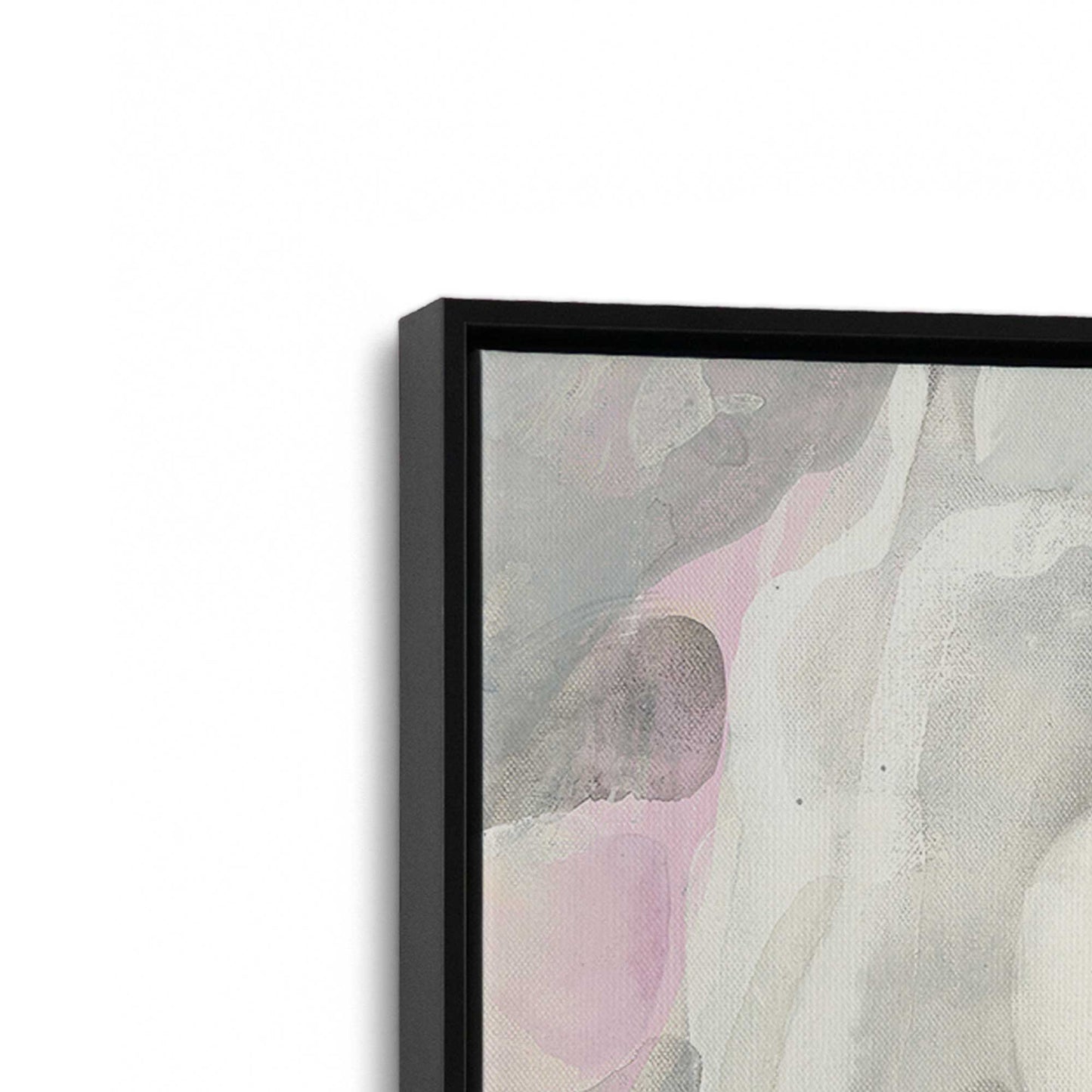 [Color:Satin Black], Picture of art in a Satin Black frame at an angle