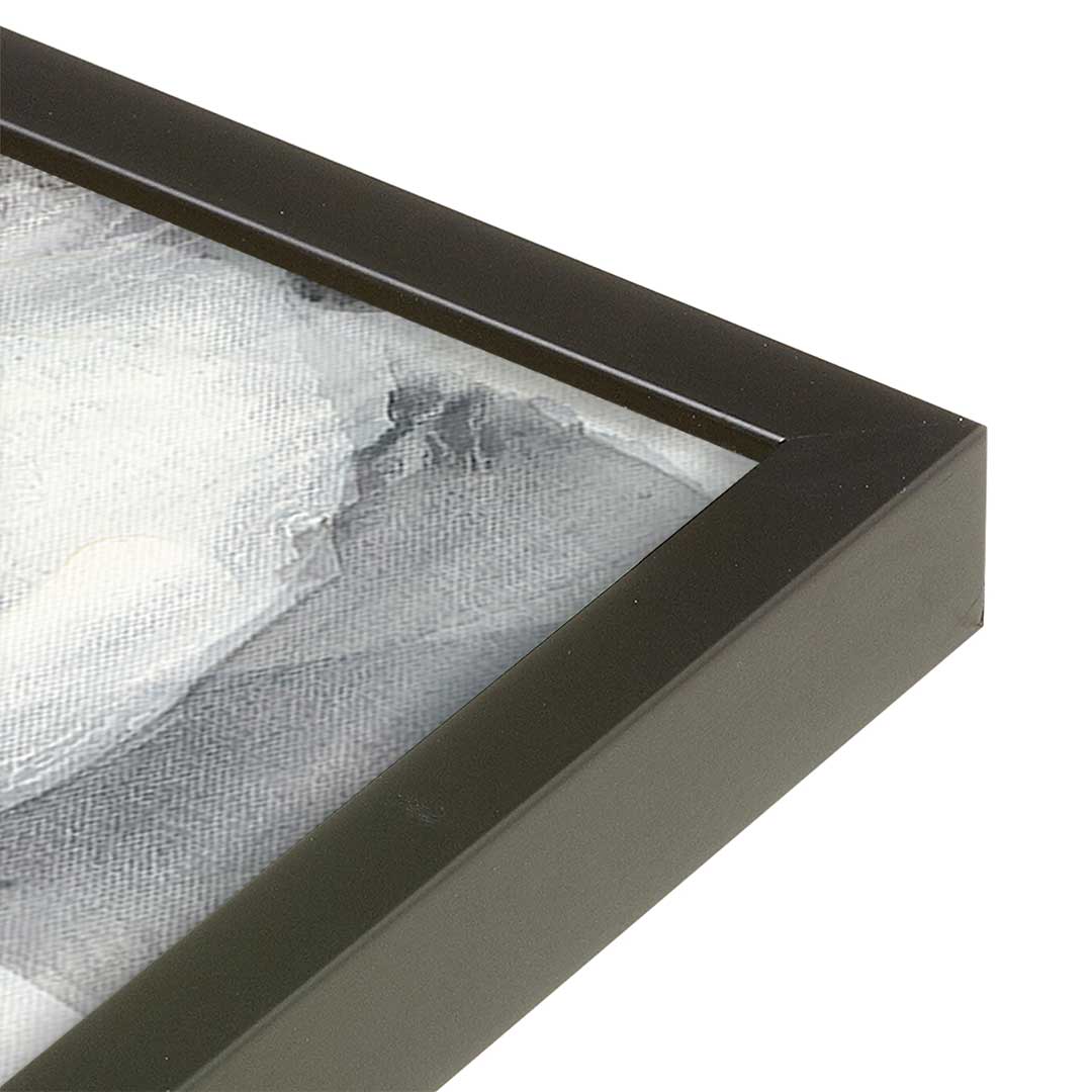 [Color:Satin Black], Picture of art in a Satin Black frame at an angle