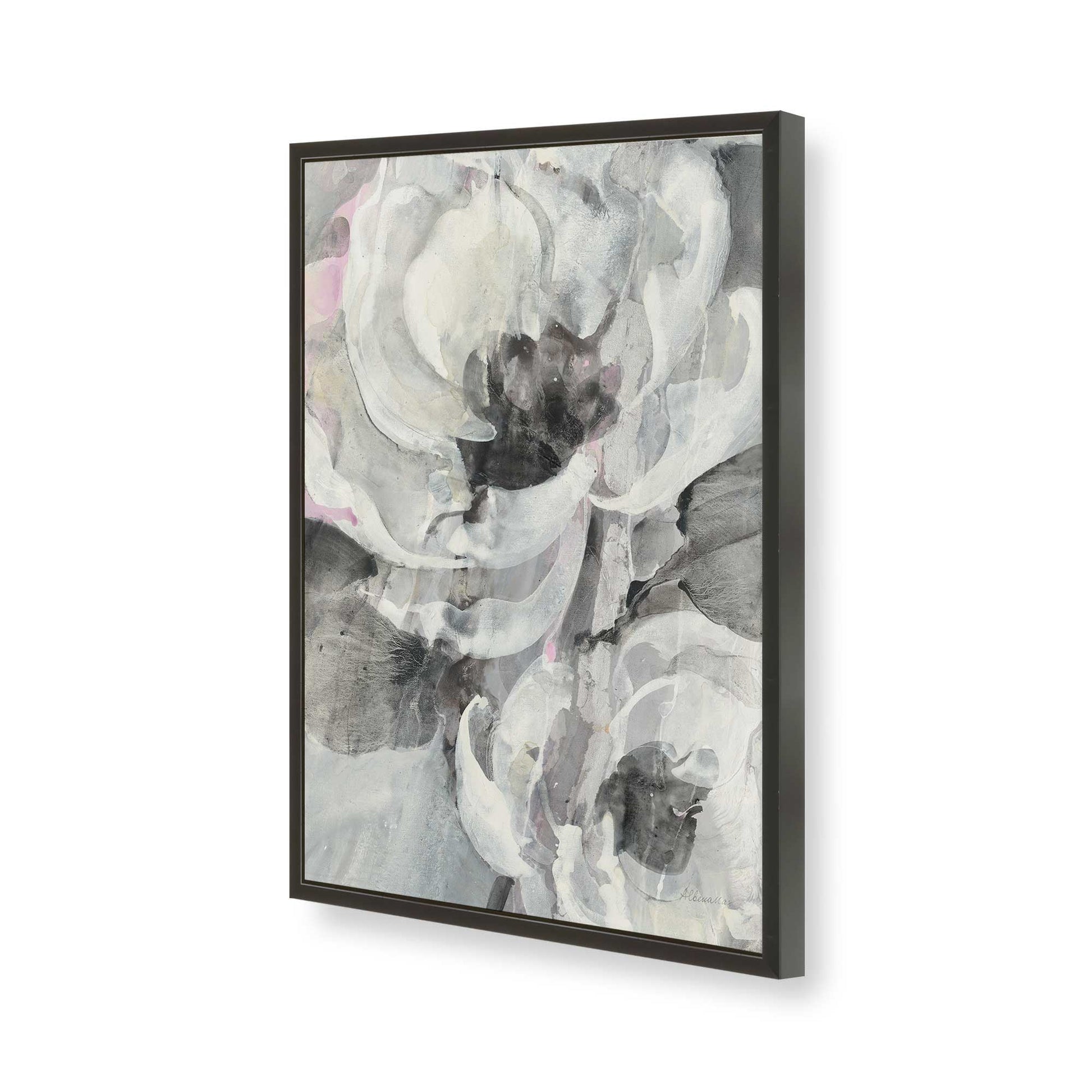 [Color:Satin Black], Picture of art in a Satin Black frame of the corner