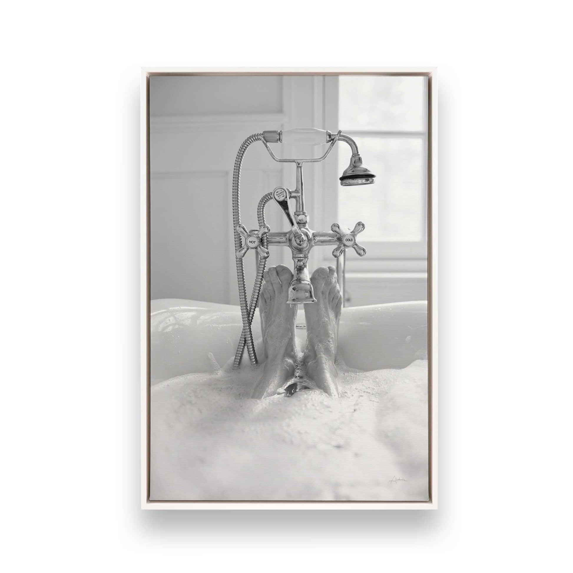 [Color:Opaque White], Picture of art in a White frame