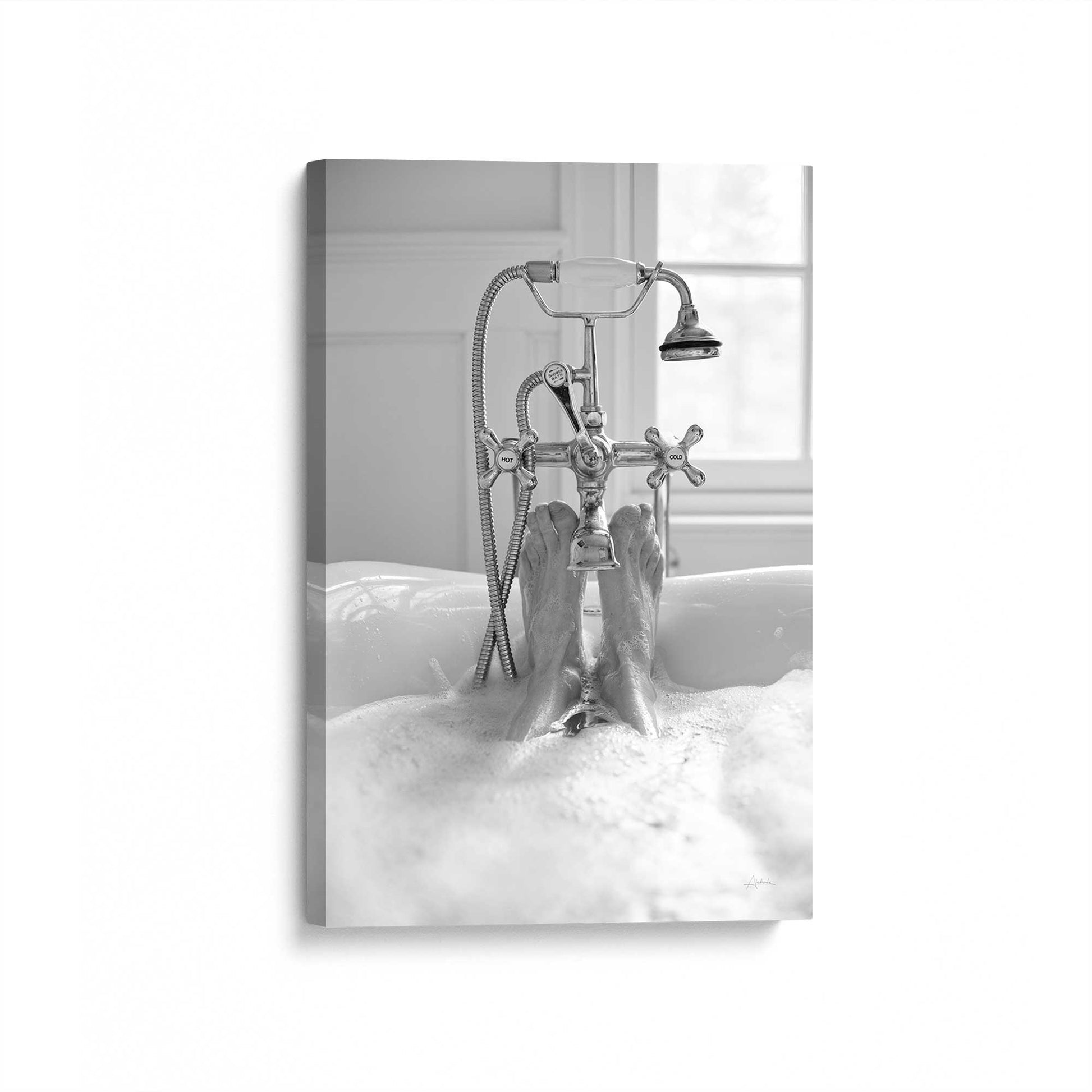 [Color:Stretched Canvas], Picture of art at an angle